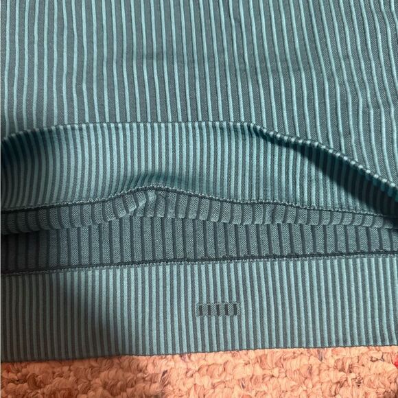 Lululemon Rest Less Pullover Colour Rib Green Jasper / Oceanic- Size 10 - Picture 6 of 8